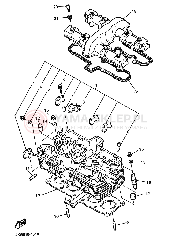 Schemat "głowica" do Yamaha XJR1200