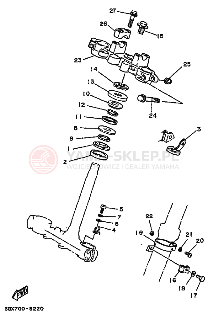 Schemat "Półki zawieszenia" do Yamaha AG200E
