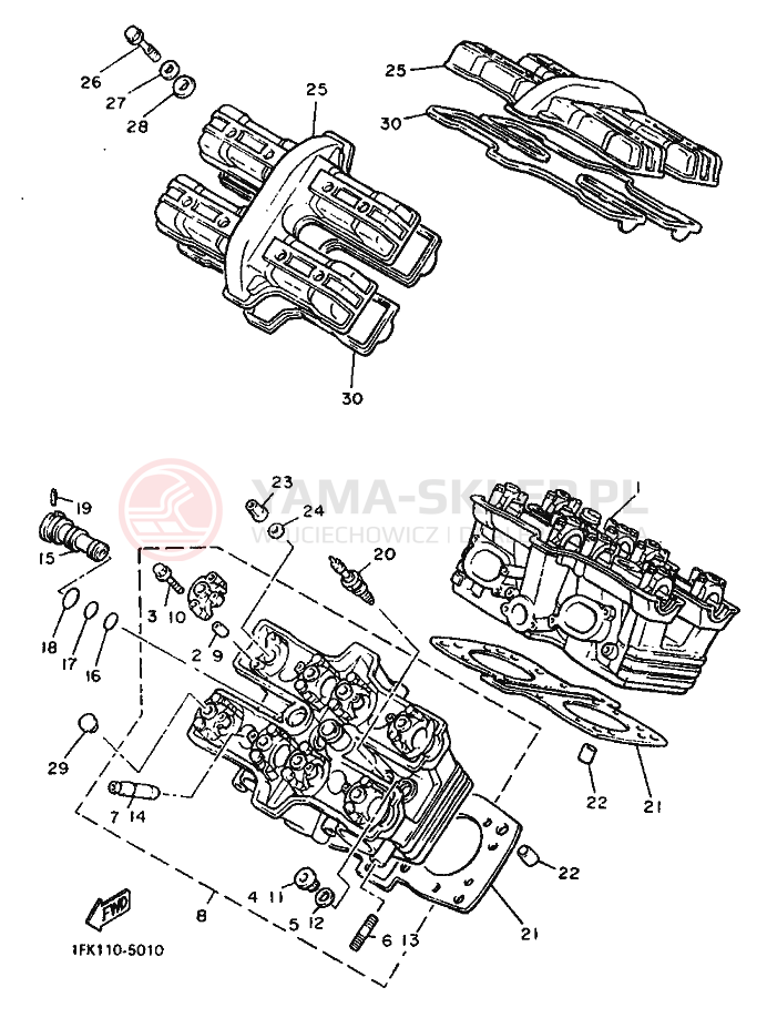 Schemat "głowica" do Yamaha VMX1200