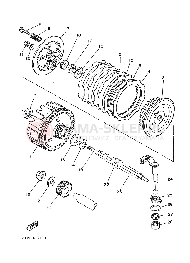 Schemat "sprzęgło" do Yamaha SDR