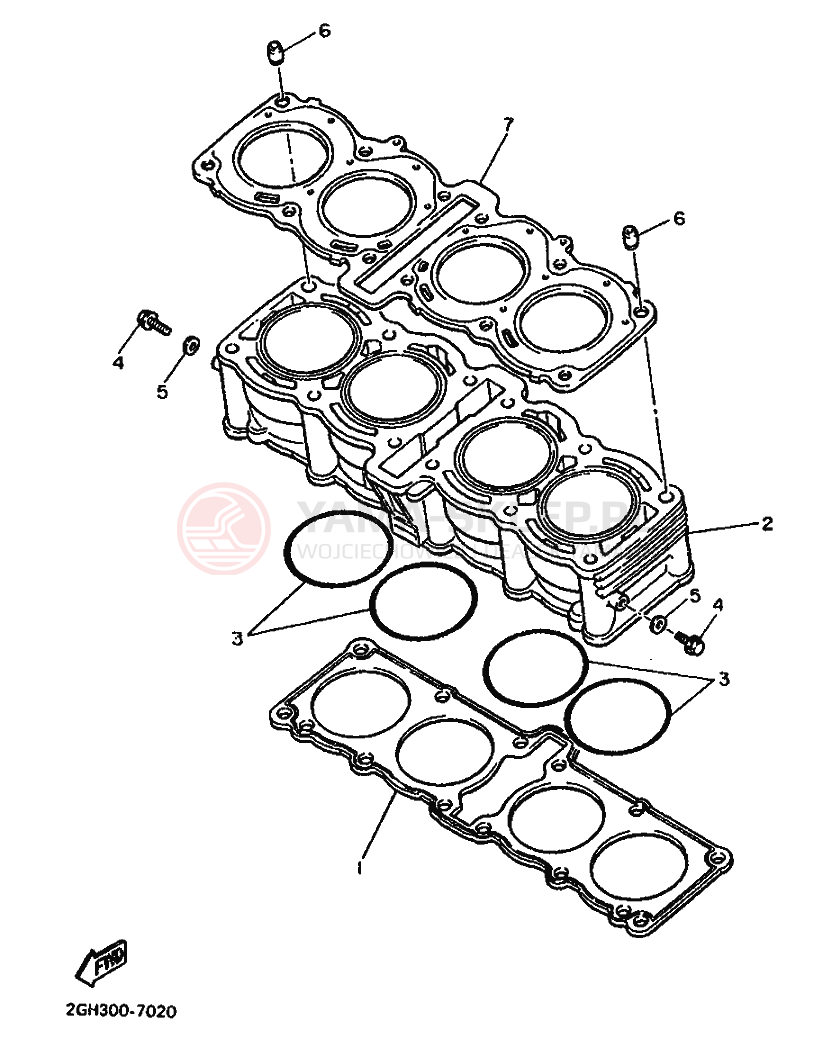 Schemat "cylinder" do Yamaha FZR1000