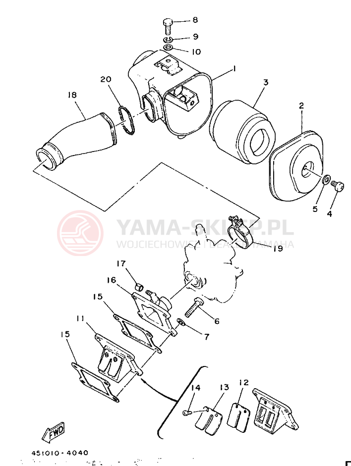 Schemat "Wtrysk paliwa" do Yamaha TY80B (SUPPLEMENT -