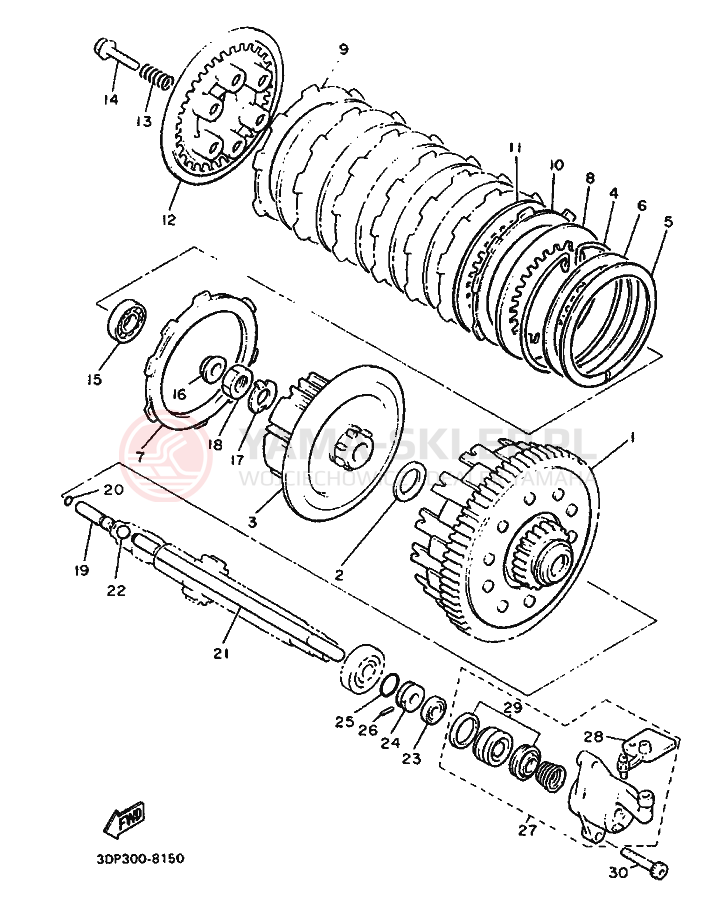 Schemat "sprzęgło" do Yamaha XVZ12TD VENTURE ROYAL