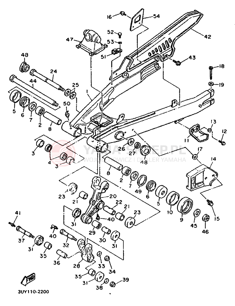 Schemat "wahacz" do Yamaha XT600E
