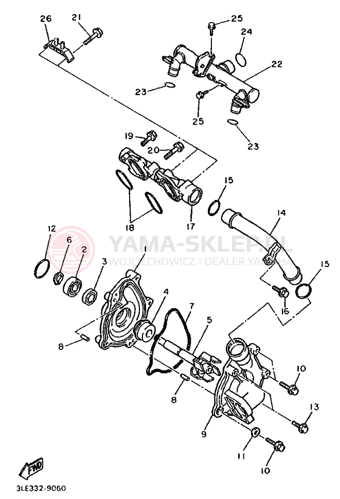Schemat "Pompa wody" do Yamaha FZR1000