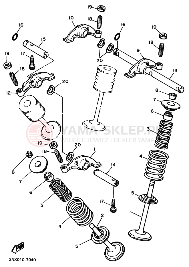 Schemat "zawory" do Yamaha SRX400