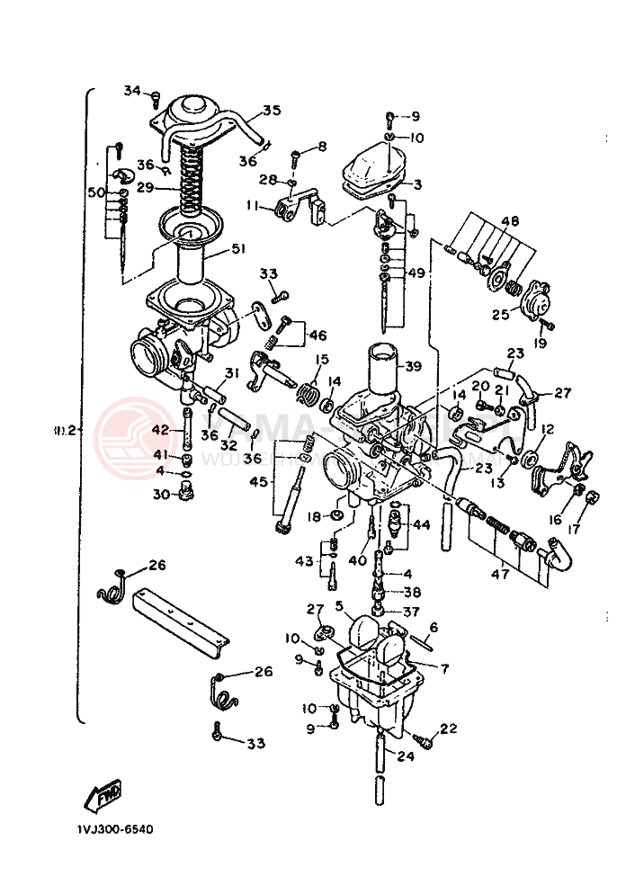 Schemat "Cięgno do odpalania" do Yamaha XT600Z