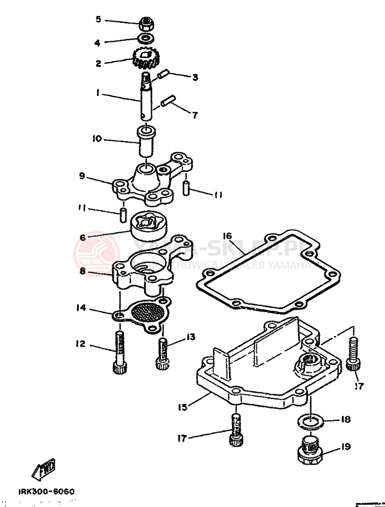 Schemat "Pompa olejowa" do Yamaha TZ250