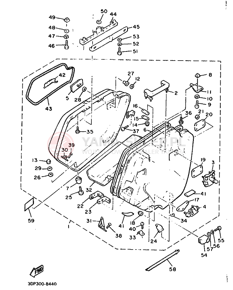 Schemat "OBUDOWA 2" do Yamaha XVZ12TD VENTURE ROYAL