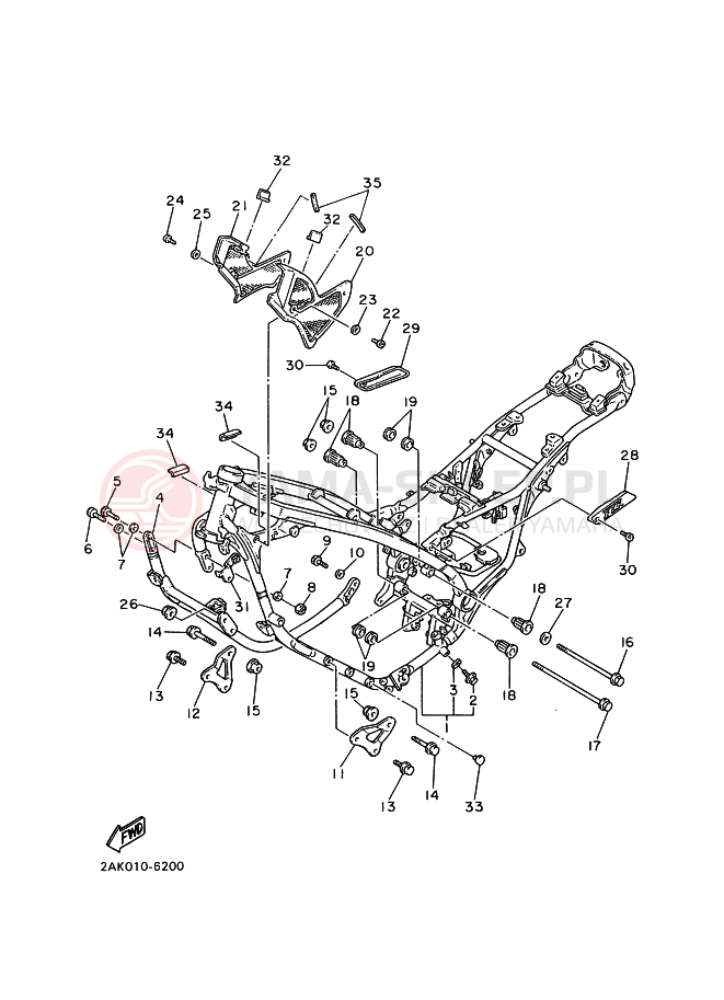 Schemat "rama" do Yamaha FZX750