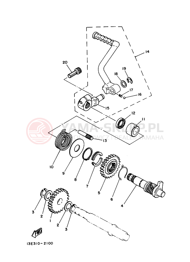 Schemat "rozrusznik" do Yamaha TY125