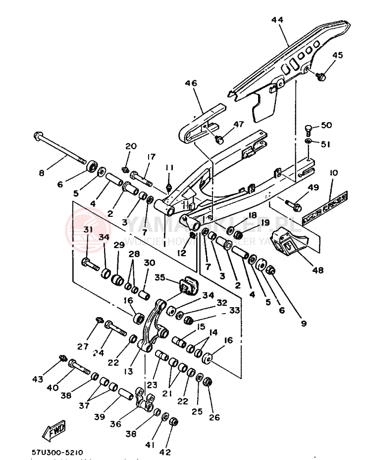 Schemat "wahacz" do Yamaha DT125