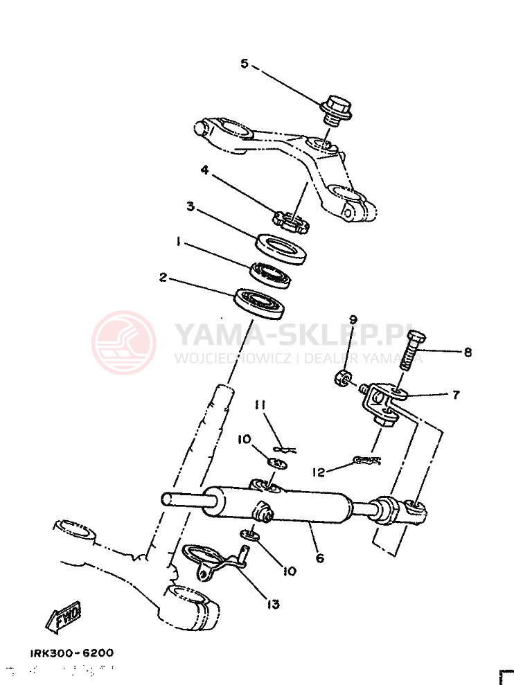 Schemat "Półki zawieszenia" do Yamaha TZ250