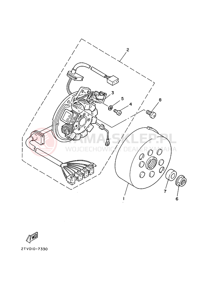 Schemat "prądnica" do Yamaha SDR