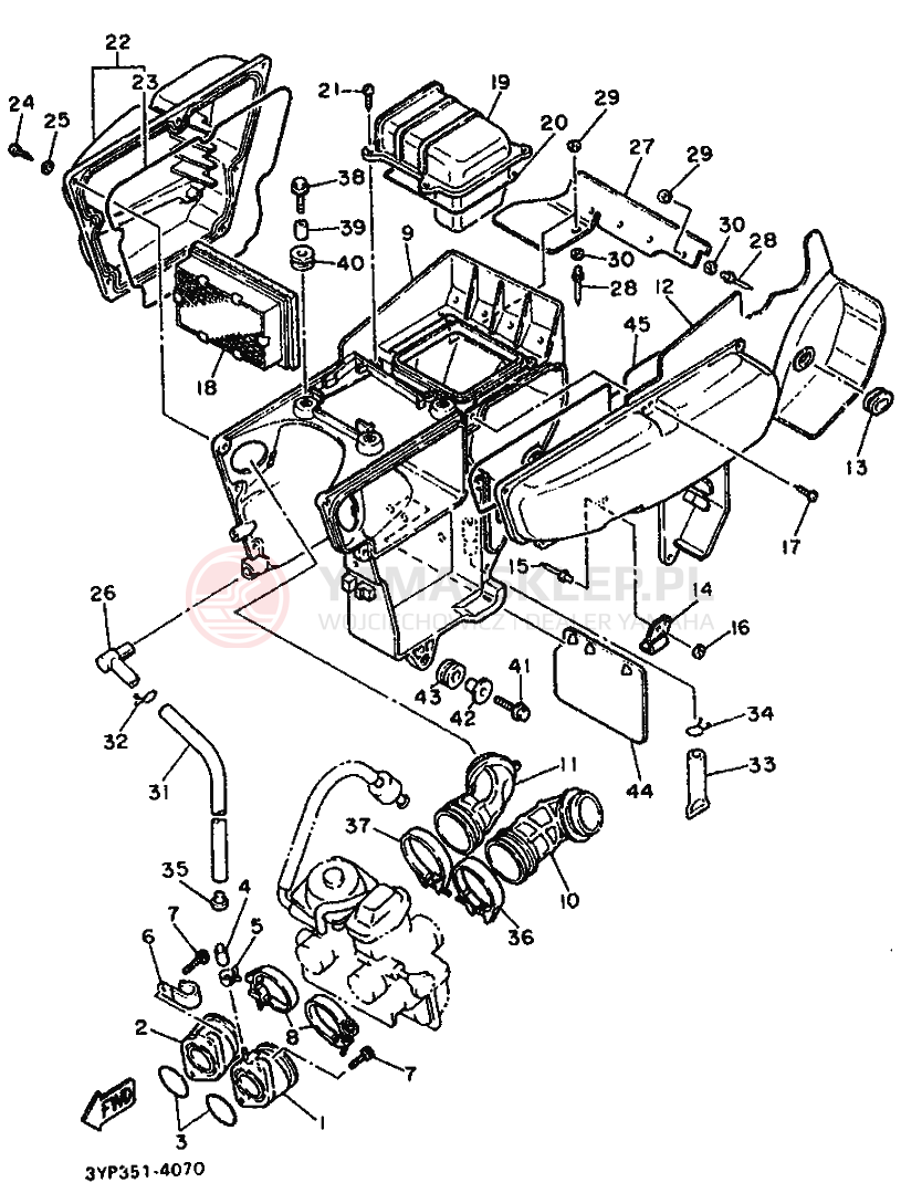 Schemat "Wtrysk paliwa" do Yamaha XT600
