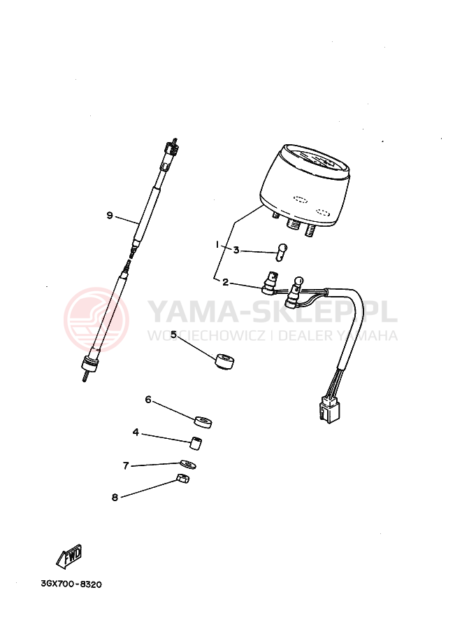Schemat "licznik" do Yamaha AG200F