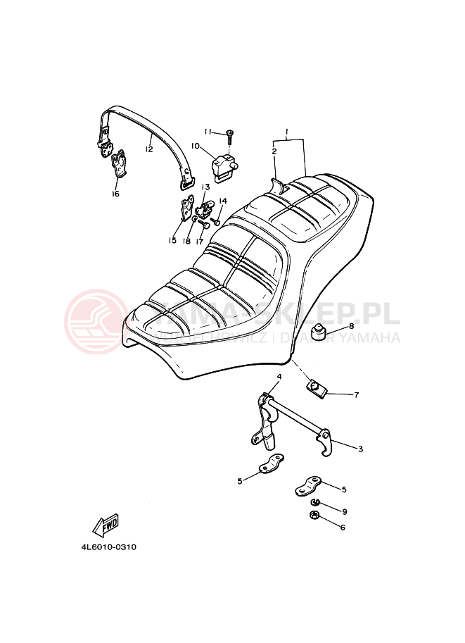 Schemat "siedzenie" do Yamaha MAXIM