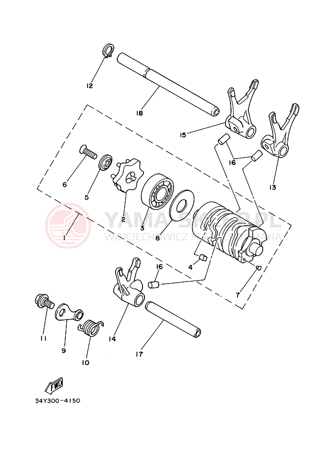 Schemat "Wodziki, automat" do Yamaha DT125