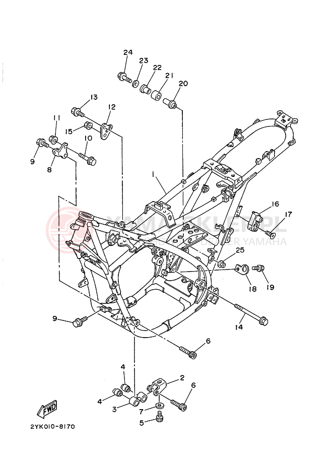 Schemat "rama" do Yamaha TDR250