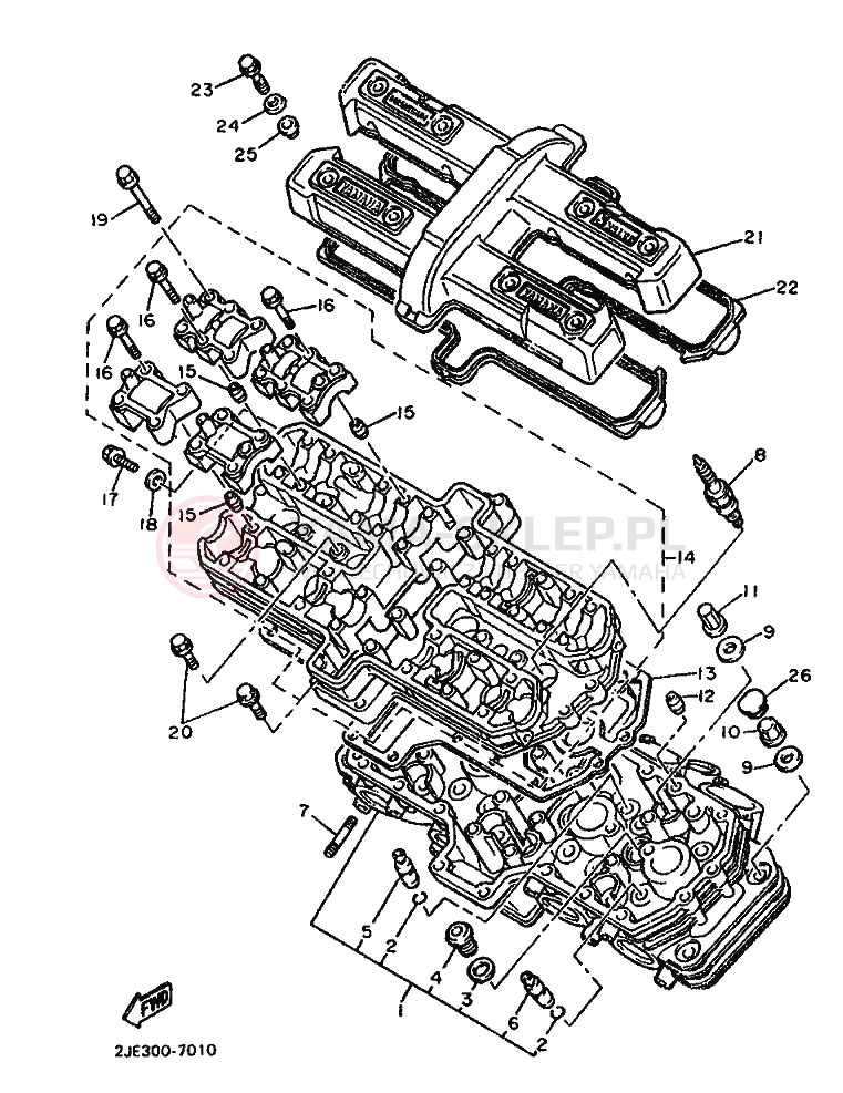 Schemat "głowica" do Yamaha FZX750