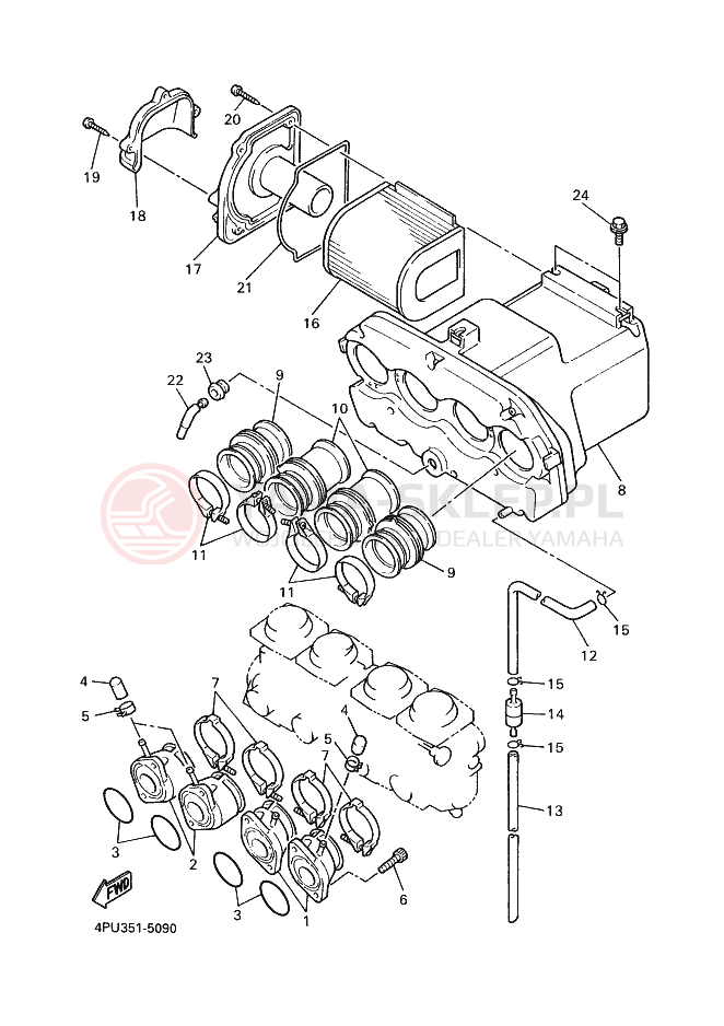 Schemat "Wtrysk paliwa" do Yamaha XJR1200