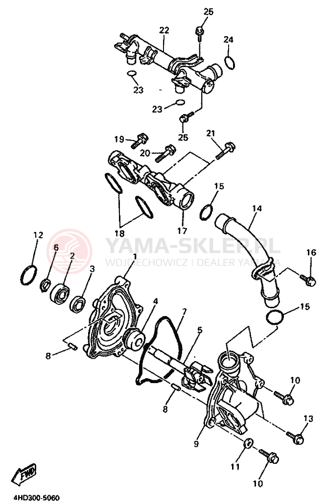 Schemat "Pompa wody" do Yamaha YZF750R