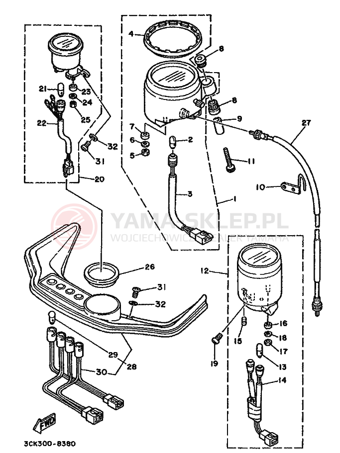 Schemat "licznik" do Yamaha TDR250
