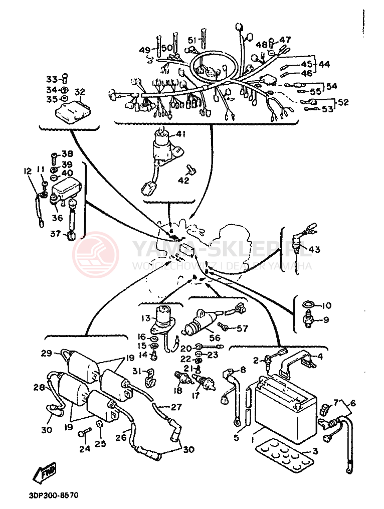 Schemat "układ elektryczny" do Yamaha XVZ12TD VENTURE ROYAL
