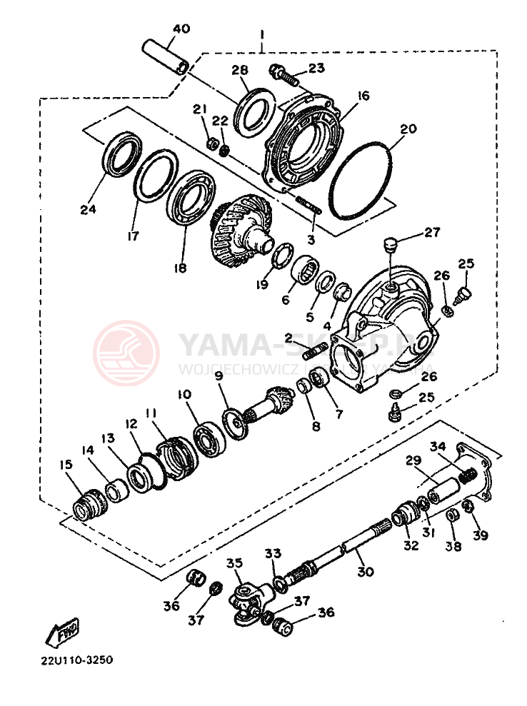 Schemat "WAŁ NAPĘDOWY" do Yamaha VIRAGO