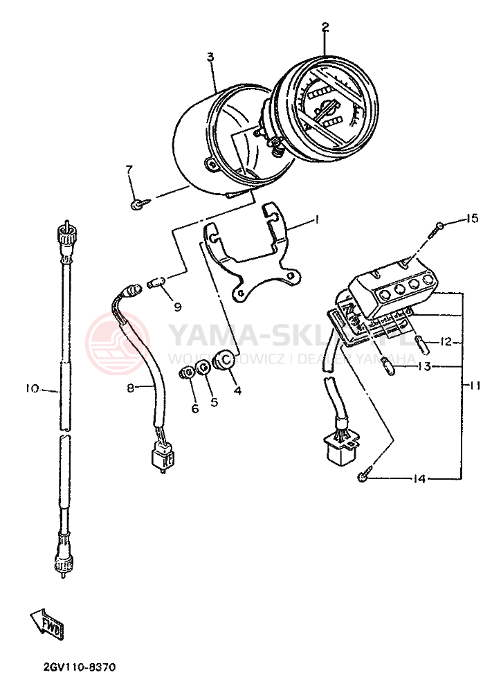Schemat "licznik" do Yamaha XV535 VIRAGO