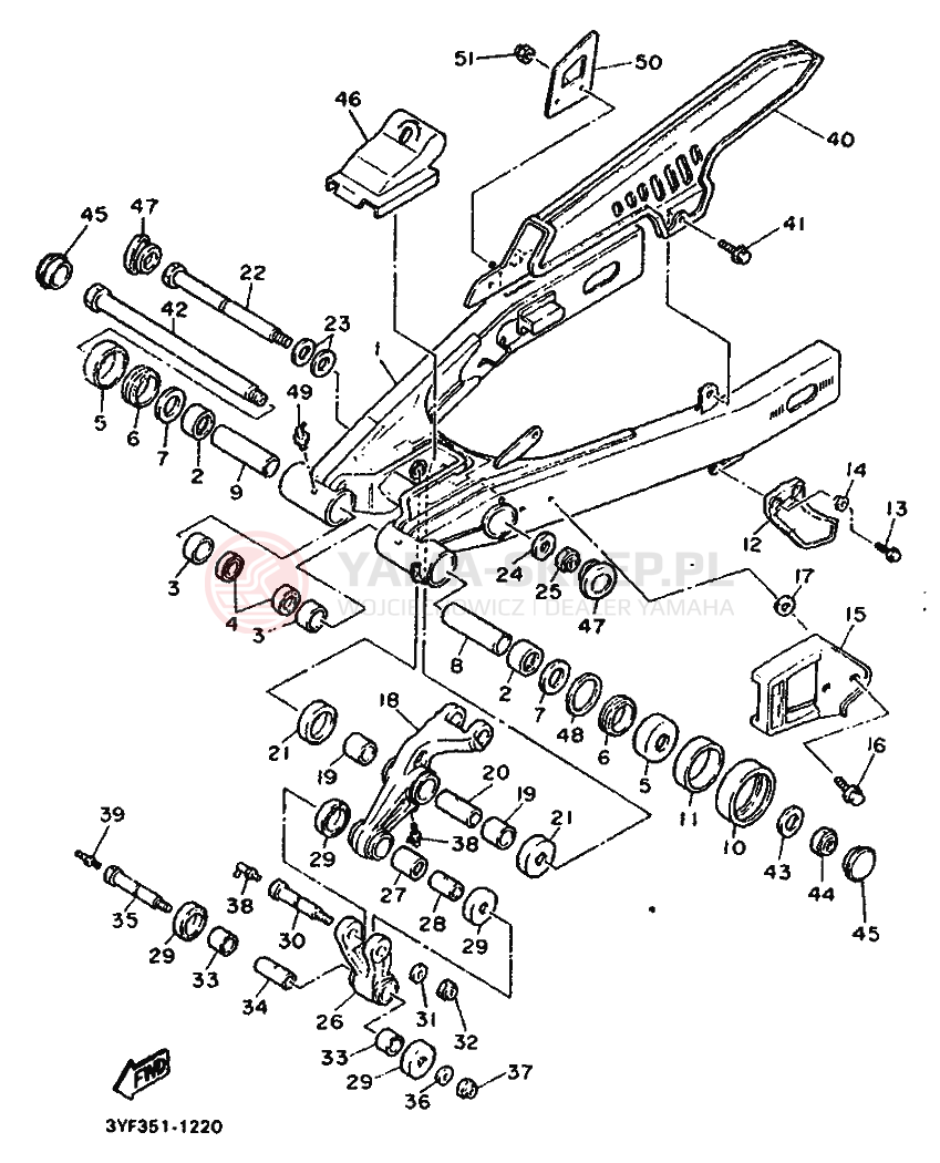Schemat "wahacz" do Yamaha XTZ660