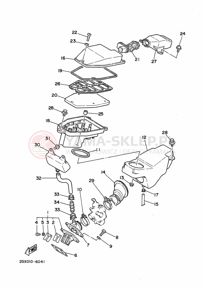 Schemat "Wtrysk paliwa" do Yamaha YSR80