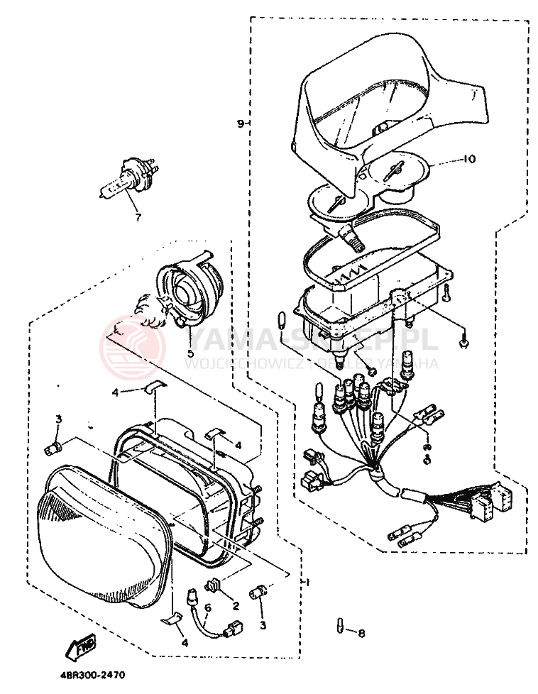 Schemat "układ elektryczny" do Yamaha XJ600S DIVERSION