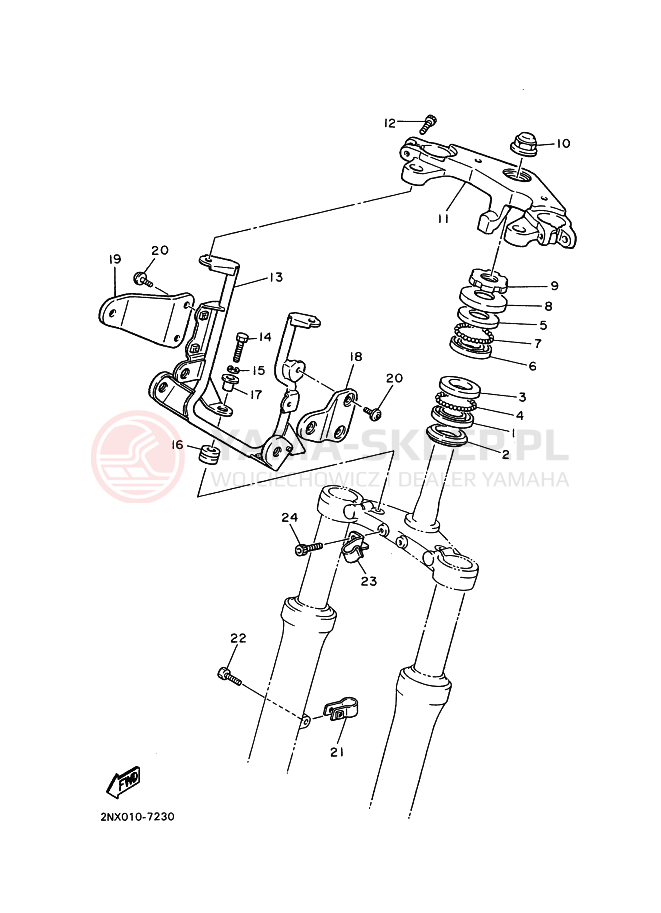 Schemat "Półki zawieszenia" do Yamaha SRX400