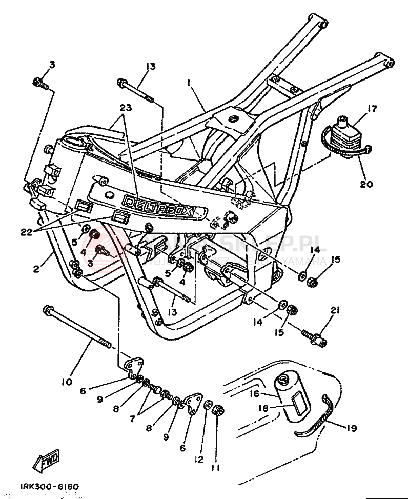 Schemat "rama" do Yamaha TZ250