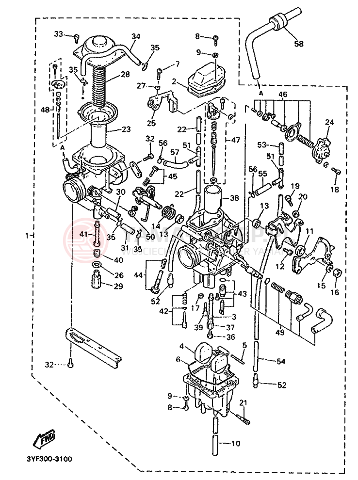 Schemat "Gaźnik" do Yamaha XTZ660