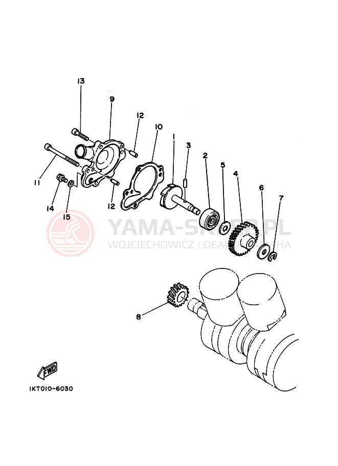 Schemat "Pompa wody" do Yamaha R1-Z