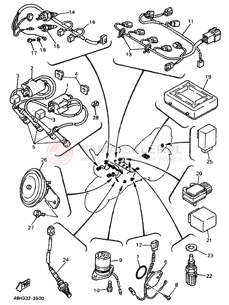 Schemat "układ elektryczny" do Yamaha GTS1000