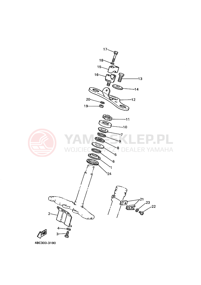 Schemat "Półki zawieszenia" do Yamaha PW80