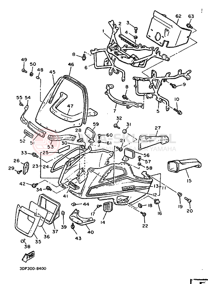 Schemat "elementy nadwozia" do Yamaha XVZ12TD VENTURE ROYAL