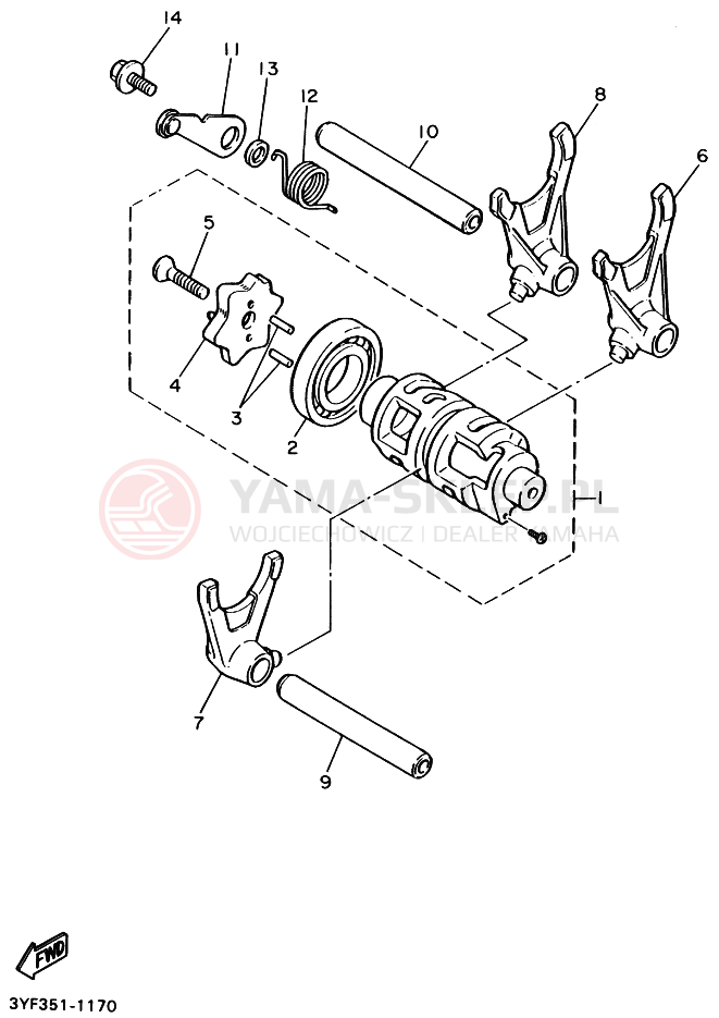 Schemat "Wodziki, automat" do Yamaha XTZ660
