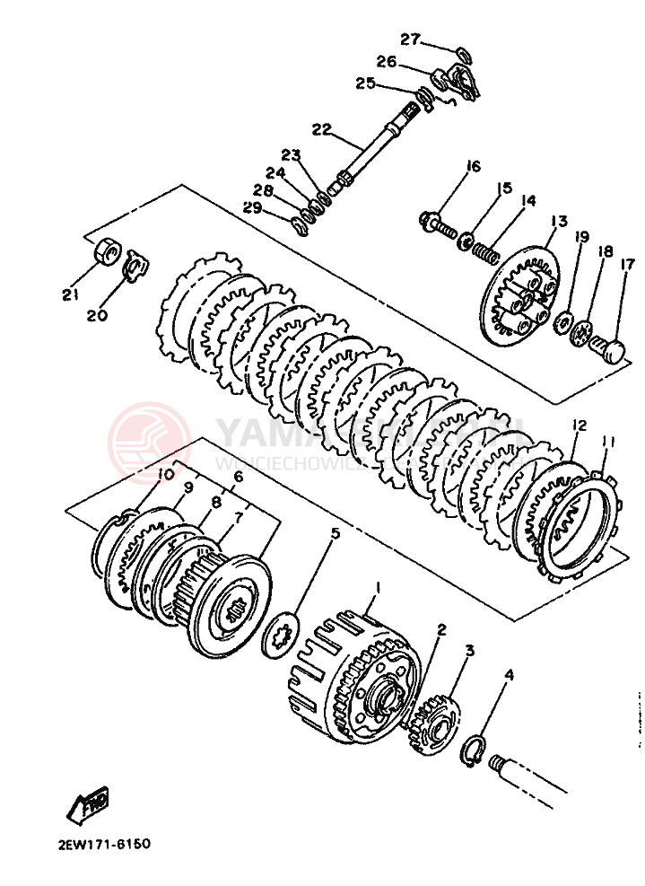 Schemat "sprzęgło" do Yamaha FZ600
