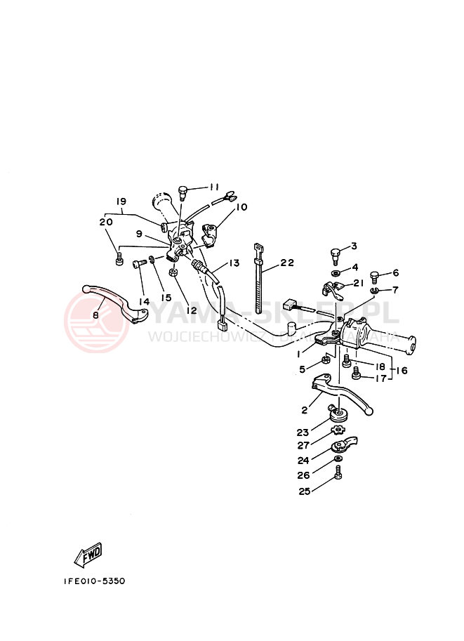 Schemat "Kierownica i osprzęt" do Yamaha AG200