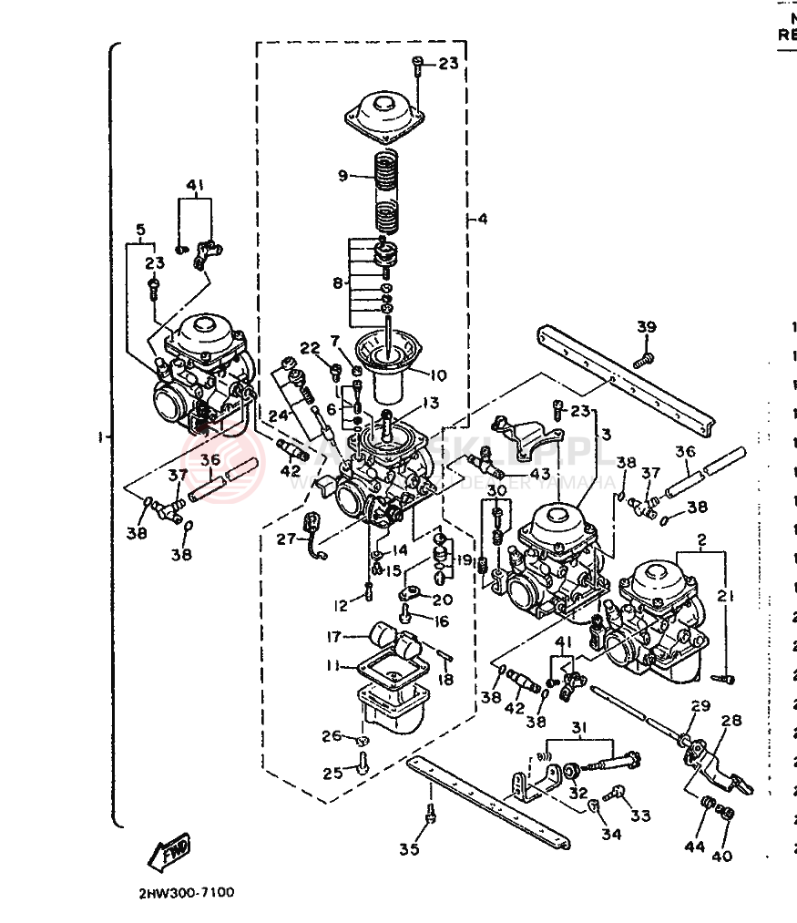 Schemat "Gaźnik" do Yamaha FZ600
