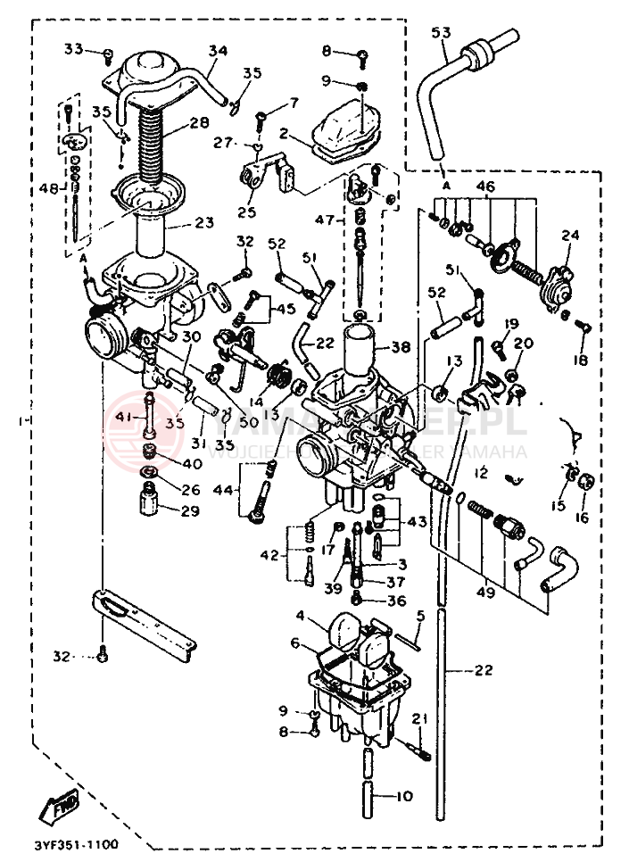 Schemat "Gaźnik" do Yamaha XTZ660
