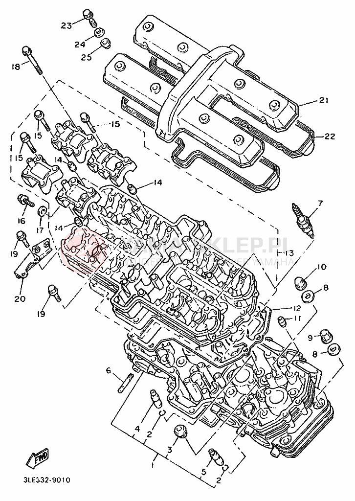 Schemat "głowica" do Yamaha FZR1000