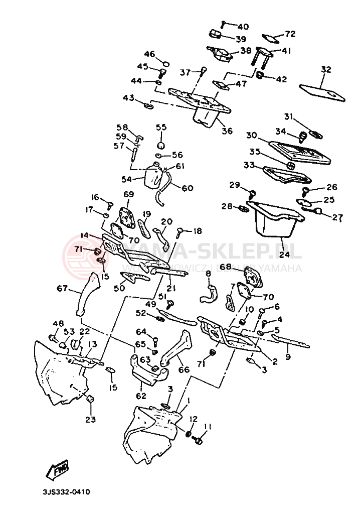 Schemat "POKRYWA SILNIKA 2" do Yamaha XVZ13TD VENTURE ROYAL