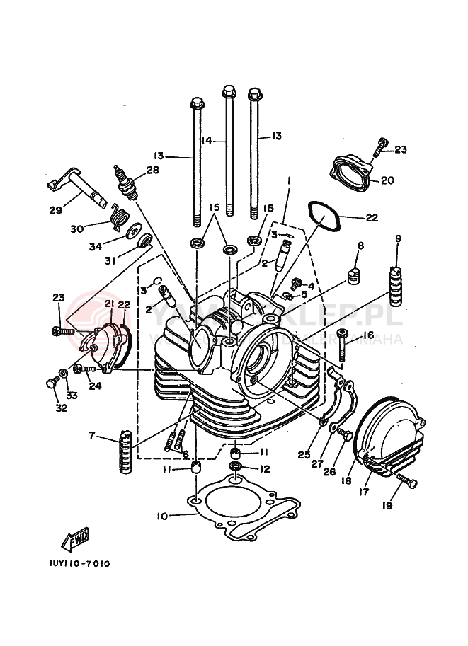 Schemat "głowica" do Yamaha WARRIOR
