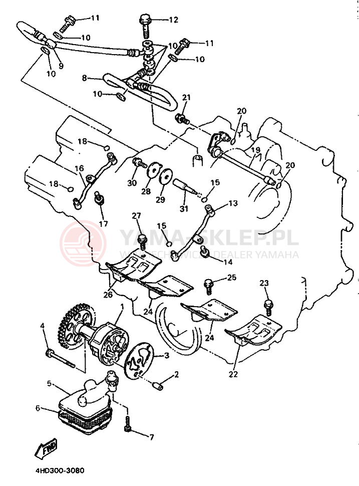 Schemat "Pompa olejowa" do Yamaha YZF750R