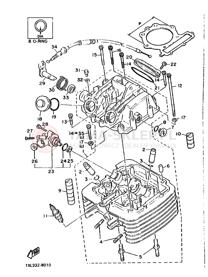 Schemat "głowica" do Yamaha SRX600